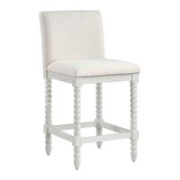 OSP Home Furnishings - Kaylee 26 Spindle Counter Stool - Linen / Antique White - Angle