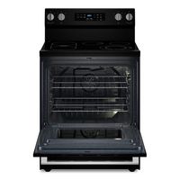 Maytag - 30-Inch Wide Electric Range With No Preheat Air Fry and Air Baking - 5.3 cu. ft. - Black - Angle