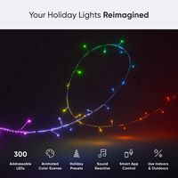 Nanoleaf - Matter Smart Holiday String Lights (300 LEDs) - White and Colors - Angle