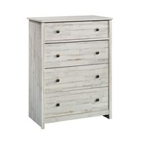 Sauder - River Ranch 4-Drawer Chest Dresser - White Plank - Angle