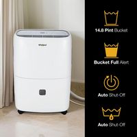 Whirlpool - 50 Pint Dehumidifier with Pump - White - Angle