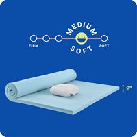 Sealy - Sealy® Dreamlife™ 2” Gel Memory Foam Mattress Topper with Cooling Cover, CA King - Blue - Angle