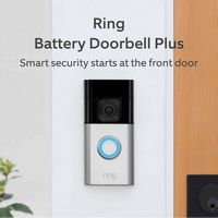 Ring - Battery Doorbell Plus Smart Wifi Video Doorbell – Battery Operated with Head-to-Toe View -... - Angle