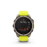 Garmin - fēnix 8 Solar Sapphire GPS Smartwatch 47mm Fiber-reinforced polymer - Titanium - Angle