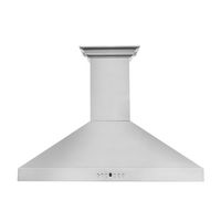 ZLINE - 36 inches - Externally Vented - Wall Range Hood - Stainless steel - Angle