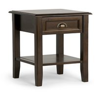 Simpli Home - Burlington End Table - Mahogany Brown - Angle