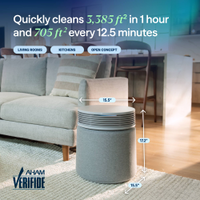 Blueair - Blue Signature Smart Air Purifier for Large Rooms up to 3385 ft² - Nordic Fog - Angle