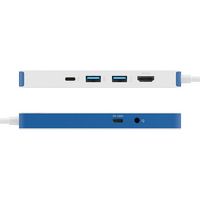 Hyper - HyperDrive Flex 8 Port USB-C Hub - Blue - Angle