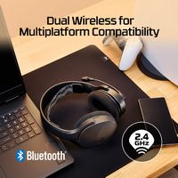 HyperX - Cloud Jet Dual Wireless Gaming Headset for PC, Mac, PS5, PS4, and Mobile - Jet Blue - Angle