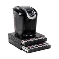 Mind Reader - Single Serve Coffee Pod Organizer with 2 Drawers, 72 Pod Capacity, Metal Mesh, 13
