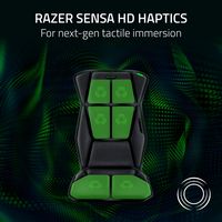 Razer - Freyja Sensa HD Haptic Gaming Chair Cushion - Black - Angle