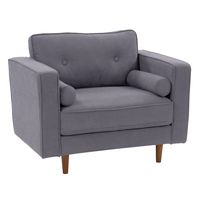 CorLiving - Mulberry Fabric Upholstered Modern Accent Chair - Gray - Angle