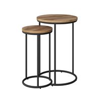 CorLiving - Fort Worth Nesting Side Table - Light Brown - Angle