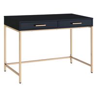 OSP Home Furnishings - Alios Desk - Black/Rose Gold - Angle