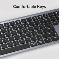 Keychron - B6 Pro 100% Custom Wireless Keyboard with Progrmmable ZMK Support - Space grey - Angle