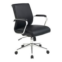 Office Star Products - Mid Back Antimicrobial Fabric Chair - Dillon Steel - Angle