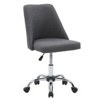 CorLiving - Marlowe Upholstered Armless Task Chair - Dark Grey - Angle