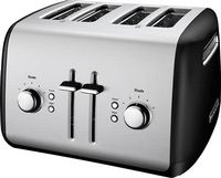 KitchenAid - 4-Slice Toaster with Illuminated Buttons - Onyx Black - Angle