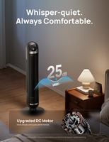 Dreo - 27ft/s Velocity Quiet Floor Fan, 90° Oscillation, 8 Speeds, Remote Control, 4 Modes,DC Mot... - Angle