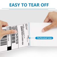 JADENS - Thermal shipping label fan fold 4pack - White - Angle