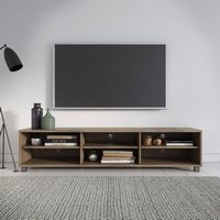 CorLiving - Hollywood Collection TV Stand with Open Cabinets for Most TVs up to 85