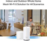 TP-Link - Deco AX5400 Wi-Fi 6 Indoor/Outdoor Whole Home Mesh System 4-Pack (Deco XM73) - White - Angle