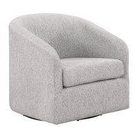 OSP Home Furnishings - Parker Swivel Tub Chair - Sterling - Angle