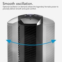 Vornado - OSCR37 AE Tower Fan - Black - Angle