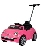 Best Rideon Cars - Fiat 500 Push Car Stroller - Pink - Angle