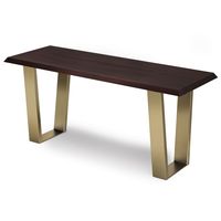 Simpli Home - Lewis Solid Acacia Wood 42 inch Wide Contemporary Bench in - Cognac - Angle