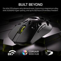CORSAIR - SABRE v2 PRO Wireless FPS MG Gaming Mouse - Wireless - Black - Angle