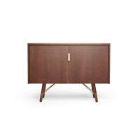 Burrow - Serif Mid Century Modern Credenza - Walnut - Angle