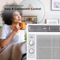 TCL - 150 Sq. Ft. 5,000 BTU Window Air Conditioner with Mechanical Controls - white - Angle