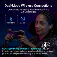 ASUS - ROG Cetra True Wireless SpeedNova In-Ear Gaming Earbuds - White - Angle