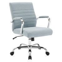 OSP Home Furnishings - Mid-Back Office Chair - Blue - Angle