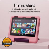 Amazon - Fire HD 8 Kids tablet, ages 3-7 | 3GB memory, 13-hr battery, 32GB (2024 release) - Disne... - Angle