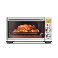 Breville - Smart Oven Air Fryer Compact, 0.5 Cubic Feet Toaster Oven - Brushed Stainless Steel - Angle