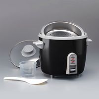 Zojirushi - 6 Cup Rice Cooker/Steamer - Black - Angle