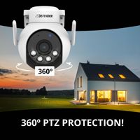 Defender - AI 4K Everwatch PTZ 360° Wi-Fi 6 Plug-in Security Camera, Color Night Vision, AI-Track... - Angle