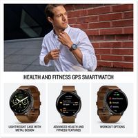 Garmin - Venu 4 GPS Smartwatch 45 mm Fiber-reinforced polymer - Slate - (2025) - Angle