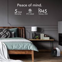 Vornado - Velocity 5R 1500 Watt Indoor Electric Fan Space Heater with Advanced Safety Features - ... - Angle