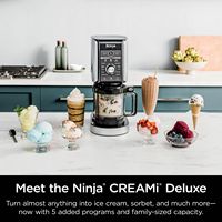 Ninja - CREAMi Deluxe 11-in-1 Ice Cream and Frozen Treat Maker - Silver - Angle