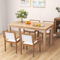 Costway Stackable Dining Chair Set of 4 with Wear-resistant Fabric & Breathable Backrest - White ... - Angle