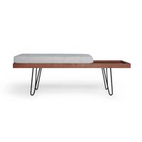 Burrow - Carta Hardwood Bench - Walnut - Angle