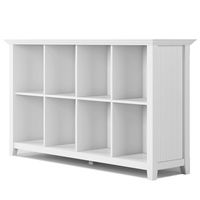 Simpli Home - Acadian 8 Cube Storage Sofa Table - White - Angle