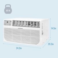 Keystone - 8,000 BTU 350 Sq. Ft. Through-the-Wall Air Conditioner with 4,200 BTU Supplemental Hea... - Angle