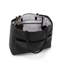 TUMI - Voyageur Vail Large Tote - Black/Light Gold - Angle