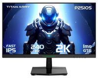 Titan-army - P2510S 24.5” Gaming Monitor, IPS 240Hz 2K QHD FreeSync 95% DCI-P3 126% sRGB with HDR... - Angle