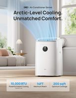 Dreo - 10,000 BTU 3-in-1 Smart Air Conditioner with Drainage-free Cooling - white - Angle