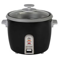 Zojirushi - 3 Cup Rice Cooker/Steamer - Black - Angle